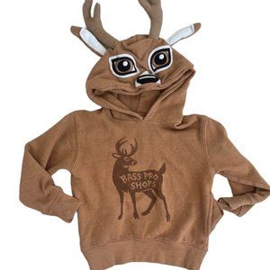 2T Bass Pro Shops Deer Face Animal Hoodie |